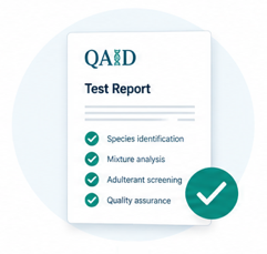 A QAID test report with a check mark
